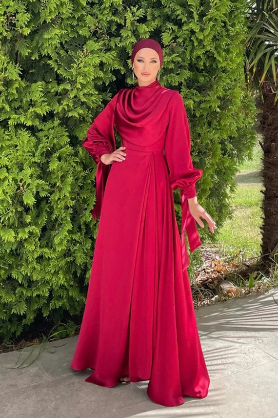 burgundy wine long dress Faelis Draped Waist Maxi Dress Wine main image 0