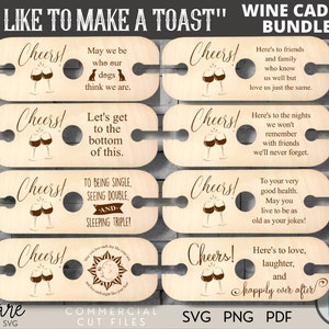 Wine Caddy - SVG Bundle - Wine Caddy File - Wine Themed Bundle - Laser File - Glowforge SVG Files - Digital Download - Wine Butler SVG