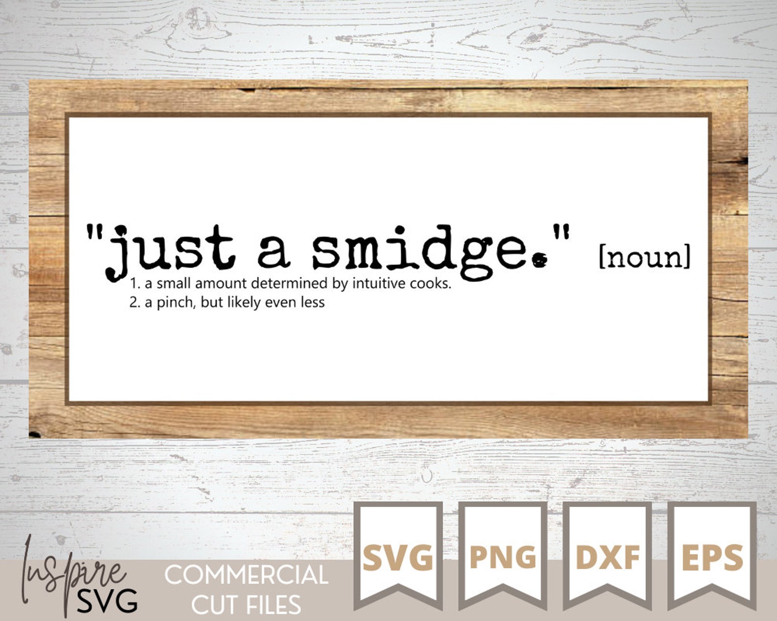 Smidge Definition Farmhouse Sign SVG EPS PNG Dxf Etsy Ireland