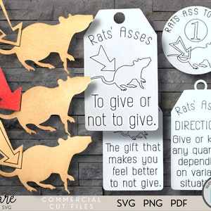 Ratten Ass SVG - SVG Bundle - Wortdose - Geschenkglas - Lustiges SVG - SVG Dateien - Laserdateien - Lustiger Spruch - Humorvoller Spruch - Gag Geschenk