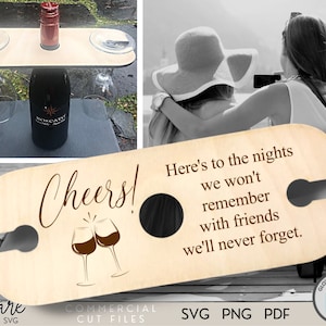Friends Wine Caddy - SVG - Wine Caddy Svg - Wine Butler SVG - Wine Caddy File - Laser File - Glowforge SVG Files - Digital Download