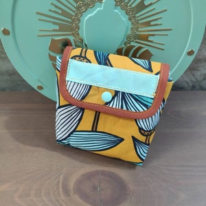 Floral square pouch made in france