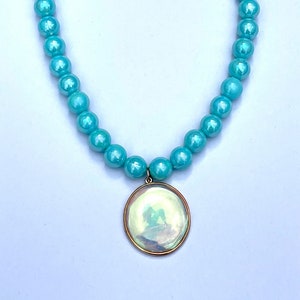 Mermaid Blue Beaded Necklace