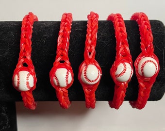 Set of Baseball Party Favor Bracelets