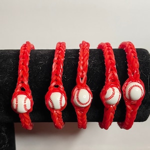 Set of Baseball Party Favor Bracelets