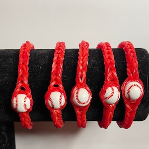 Set of Baseball Party Favor Bracelets