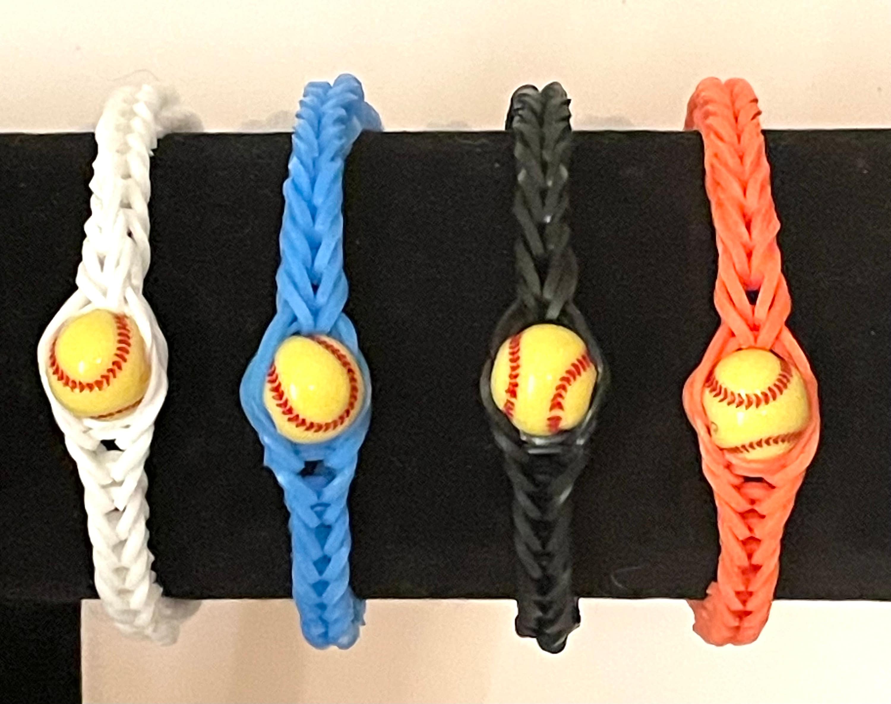 Set of Softball Party  Favor Bracelets