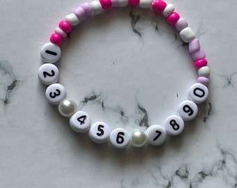 SAFETY FIRST phone number bracelet