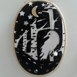 Oval Hoop Art | Wall Art | Eerie | Dark | Night