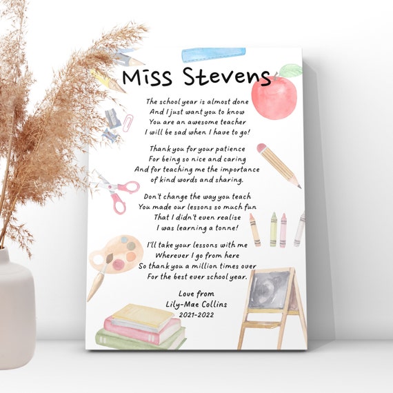 End of term presents for best sale nursery teachers