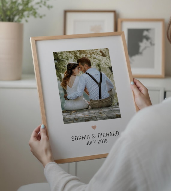 Personalised Couples Photo Print, Gift for Couple, Wedding Present, Gift  for Wife, Gift for Husband, Anniversary Gift, Valentines, Xmas Gift