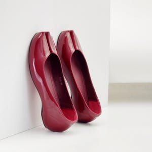 Women&#39;s pig&#39;s trotter shoes, pig&#39;s nose shoes, vintage Tabi Mary Jane shoes, women&#39;s French folding shoes, split toe ballet flats