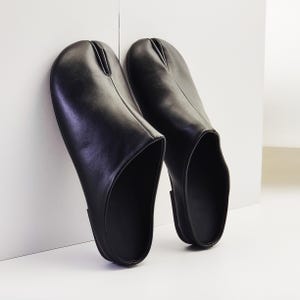 Women&#39;s retro Tabi ballet flats, closed-toe half-slippers, French folding shoes, split-toe shoes, Mary Jane shoes