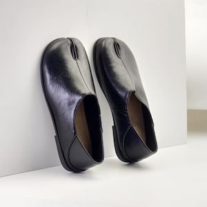 Women&#39;s round-toe strappy shoes, retro split-toe Mary Jane shoes, French foldable women&#39;s shoes, split-toe ballet flats