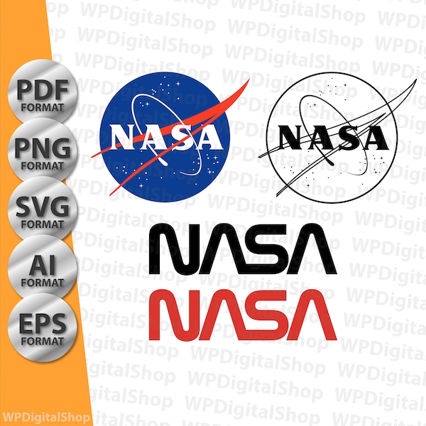 NASA Logo Collection in Multiple Formats | High Quality Vector Design Bundle | SVG PNG | Print Ready