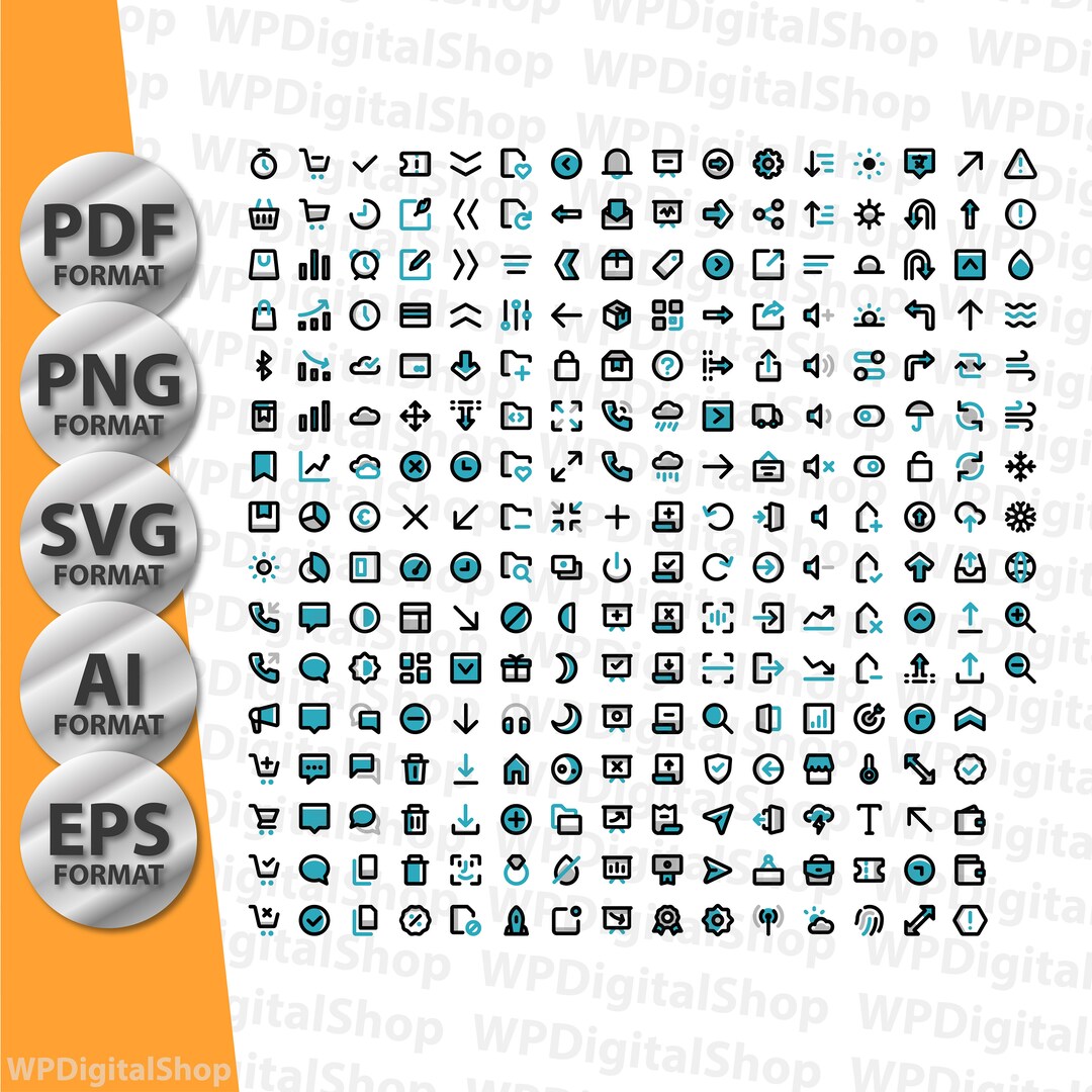 Multiple Format Support Icon Icon Multi Format Bundle icon Bundle High Quality Print Ready SVG PNG ...