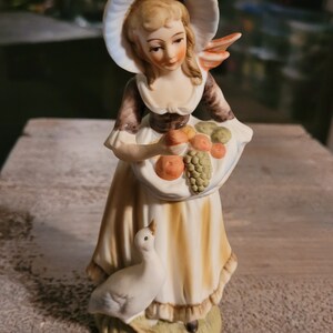 Antique lefton exclusively Japan porcelain 7.5 inches Andrea girl figure #1376