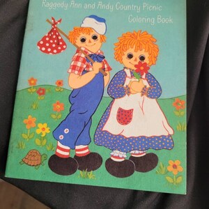 Vintage raggedy ann and Andy  country picnic coloring book#box1