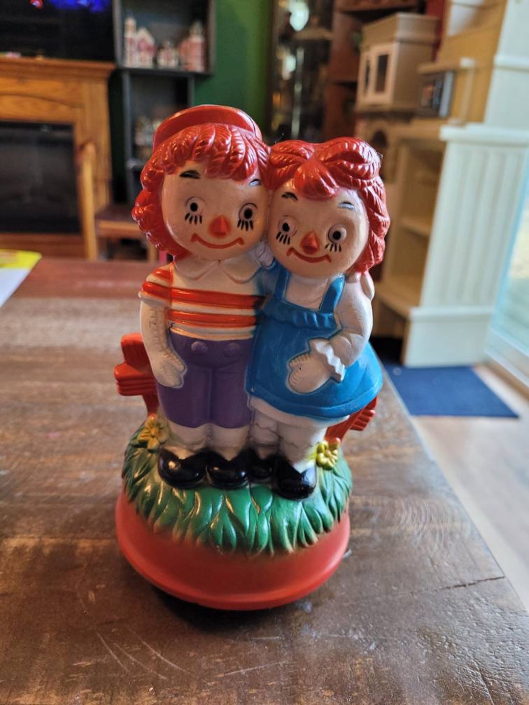Vintage Raggedy Ann and Andy Music Box Etsy