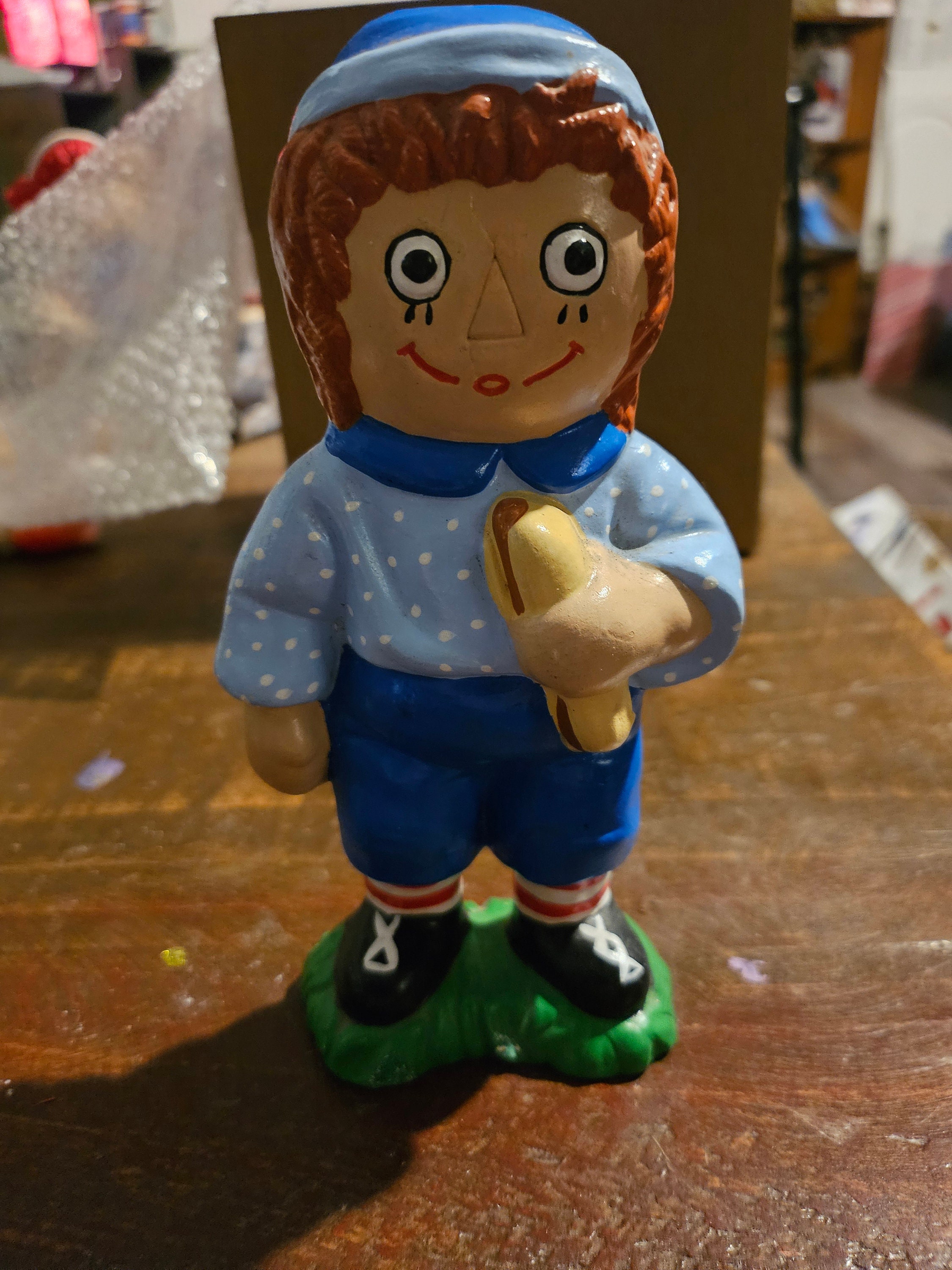 Vintage 1974 Raggedy Ann and Andy 4 Hand Painted Ceramic | Etsy