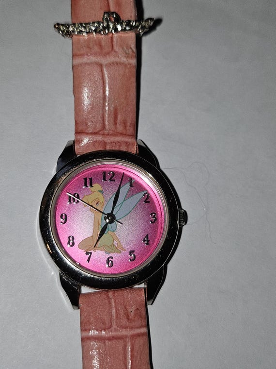 Antique Tinkerbell Watch Leather Pink Band #2031 - Etsy display picture 3