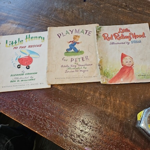 Children's books set of 3 little red riding hood, playmate for Peter, and little Henry to the rescue #1037 box 9