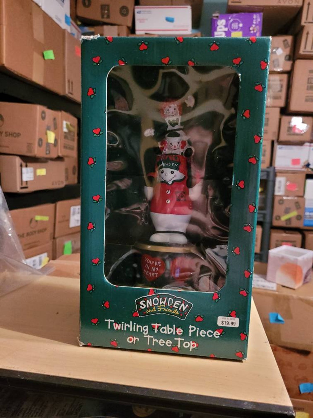 1998 Snowden Tree Topper or Twirling Table Peice Raggedy Ann and Andy