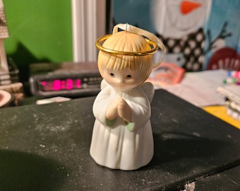 Décoration De Noël Hallmark 2000 – Angélique Cloche En Porcelaine édition Club