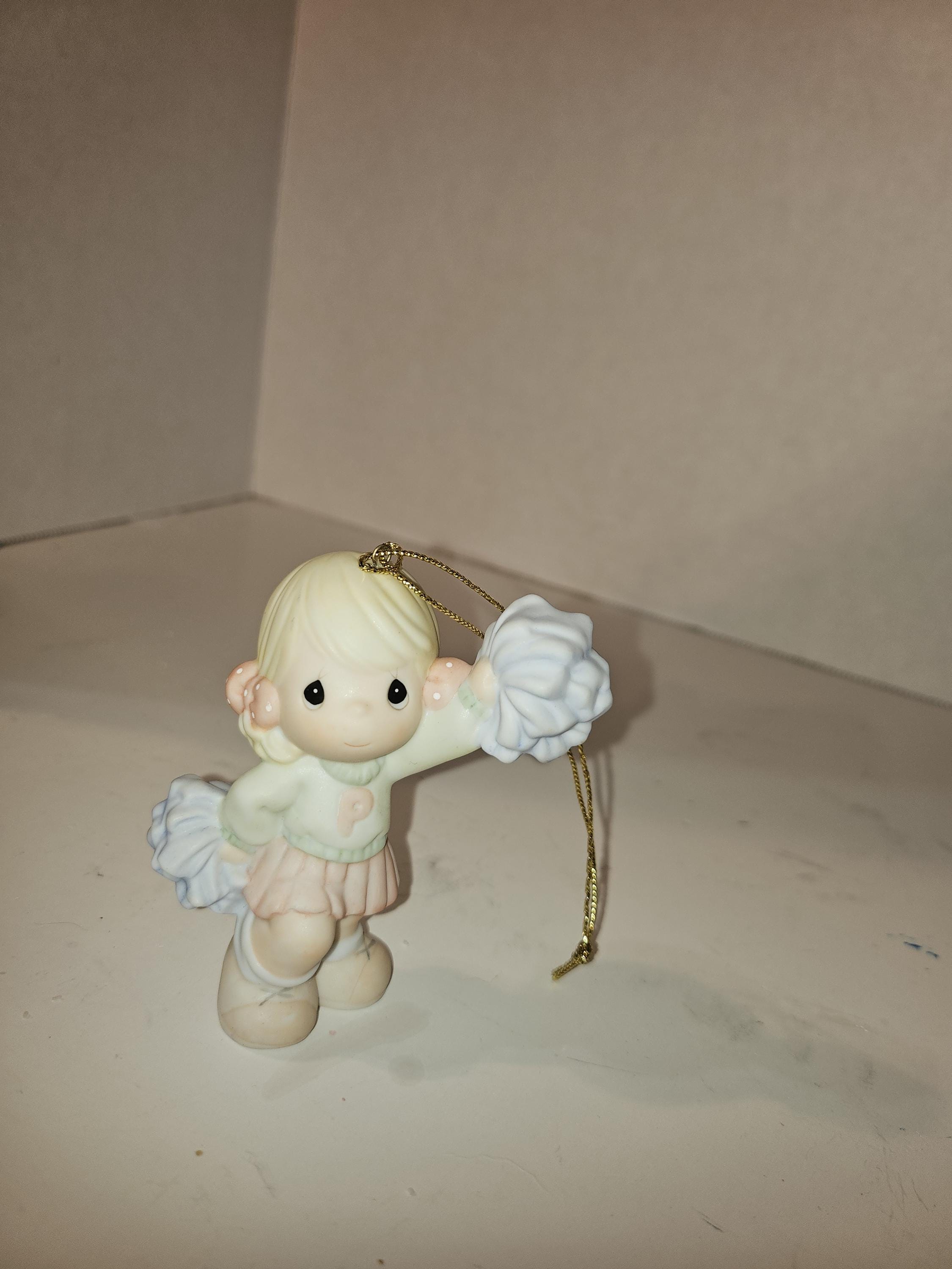 vintage precious moments cheerleader figurine #1546