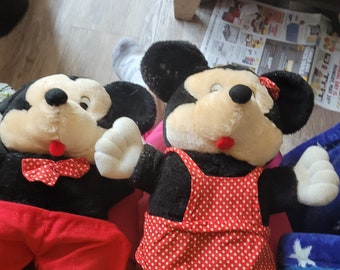 Conjunto antiguo de muñecos de mickey mouse años 80