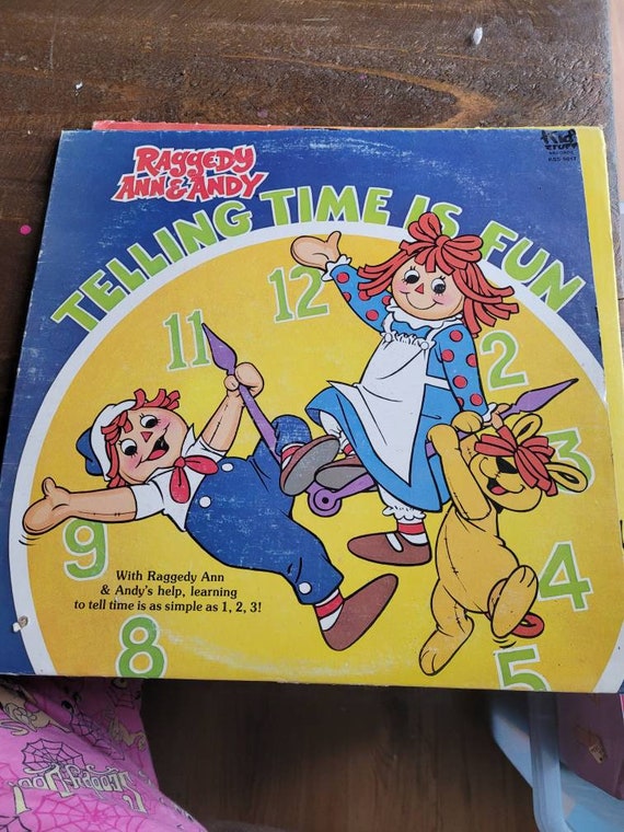 1981 Raggedy Ann and Andy Record Telling Time is Fun #1142