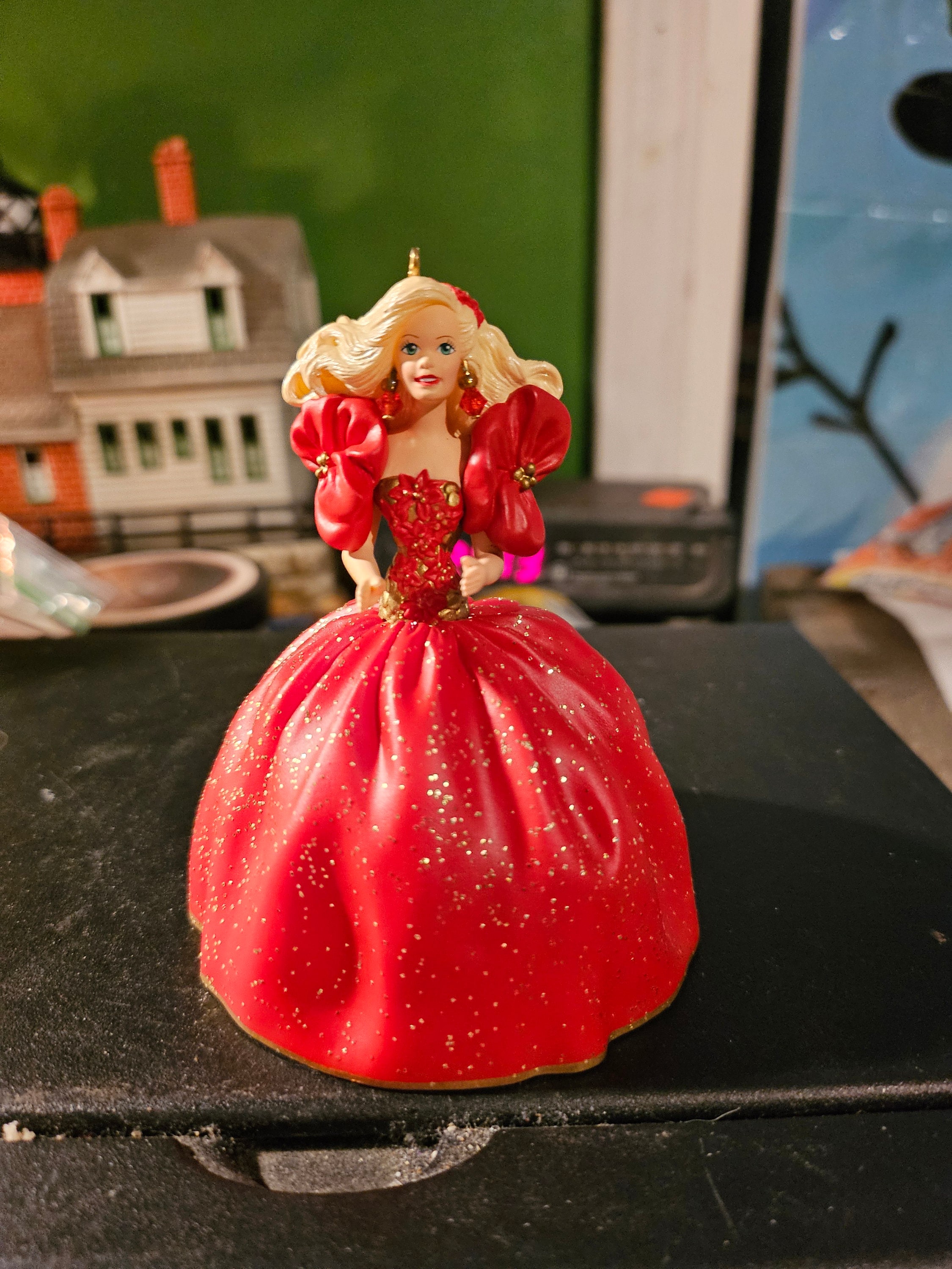 1993 Hallmark Keepsake Ornament Holiday Barbie Red Dress#454 - Etsy