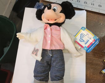 antique 1980s Mickey Mouse Doll rock around the sock hop #130