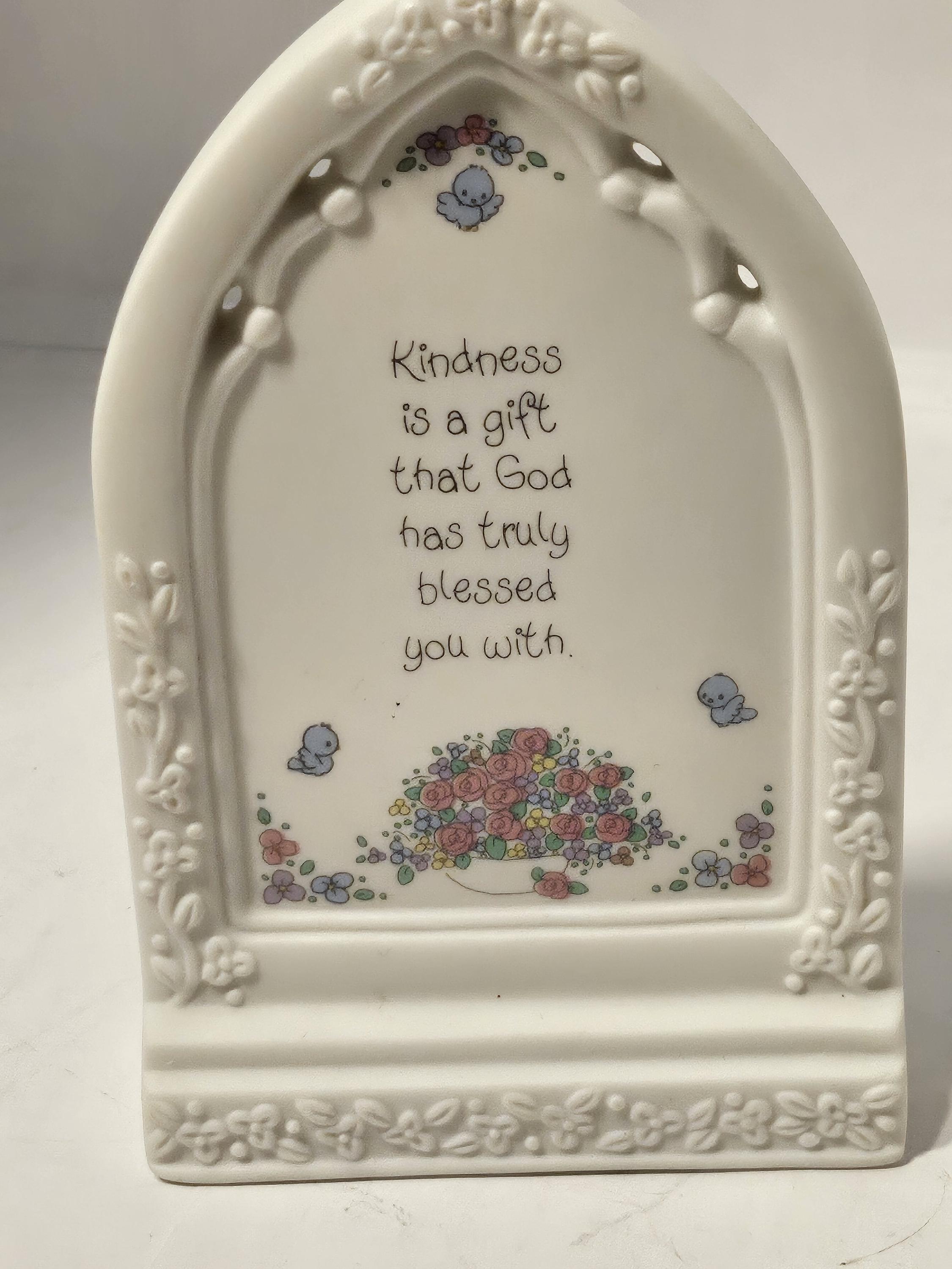 Vintage 1993 Precious Moments Plaque a Reflection of Love Figurine