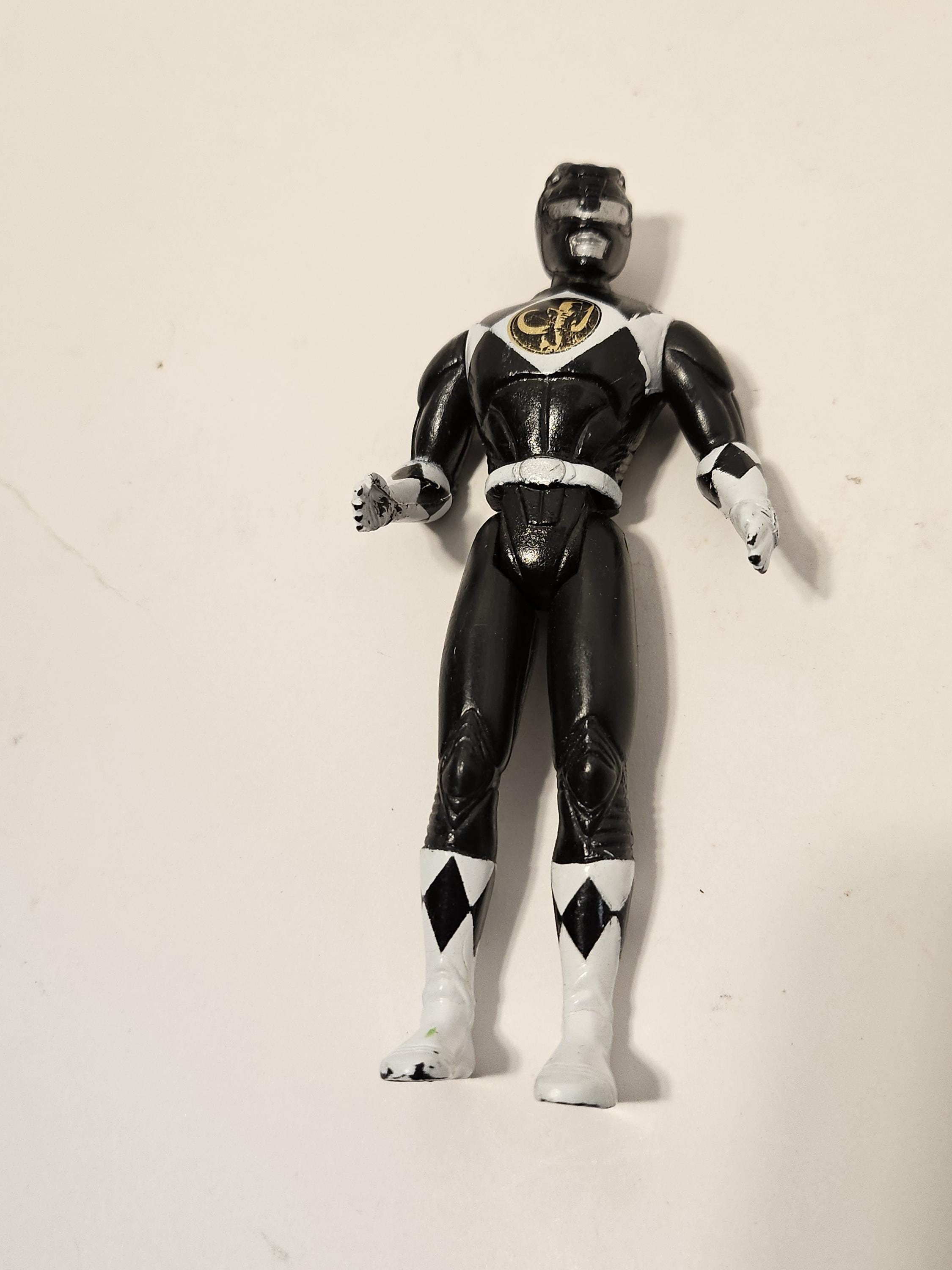 Power Rangers Mighty Morphin Black Ranger Figura De Acción De 12