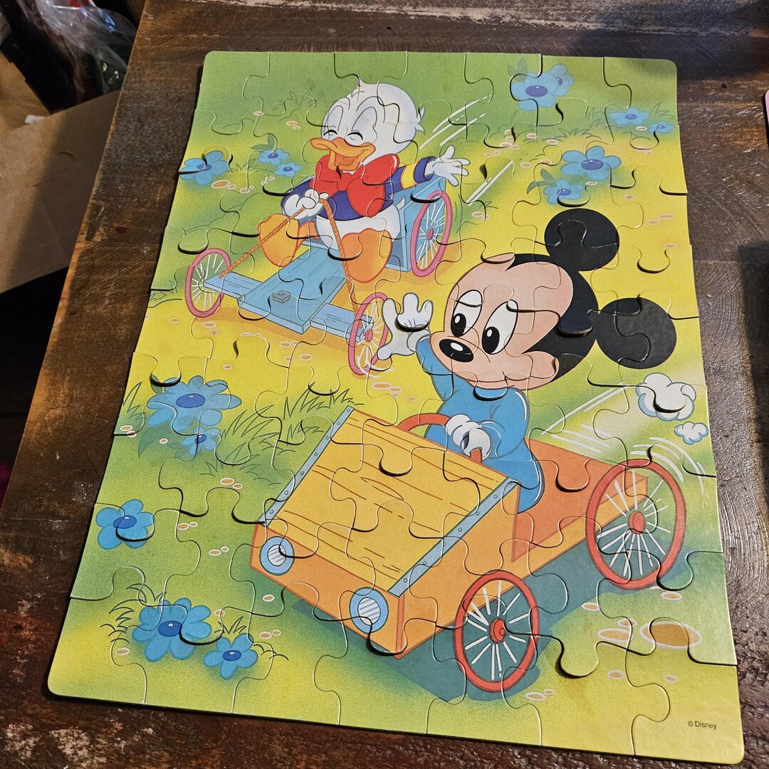 Ancien Mickey Cheval a Bascule Bd De Journal Picsou Vintage Peliche
