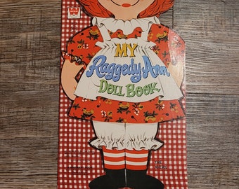 Antique 1967 raggedy ann paper doll book #1043 box 9