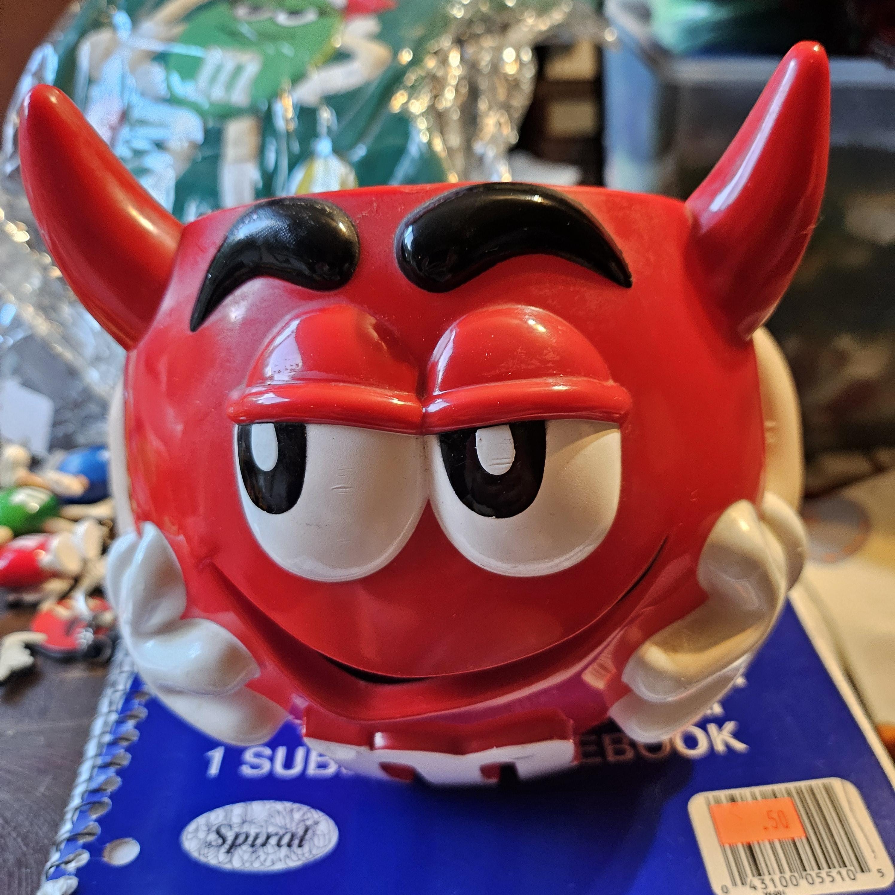 Vintage 1999 Red Devil M & M Candy Bucket #2463 - Etsy