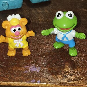 antique 1986 jim henson Muppets Kermit and baby #2406