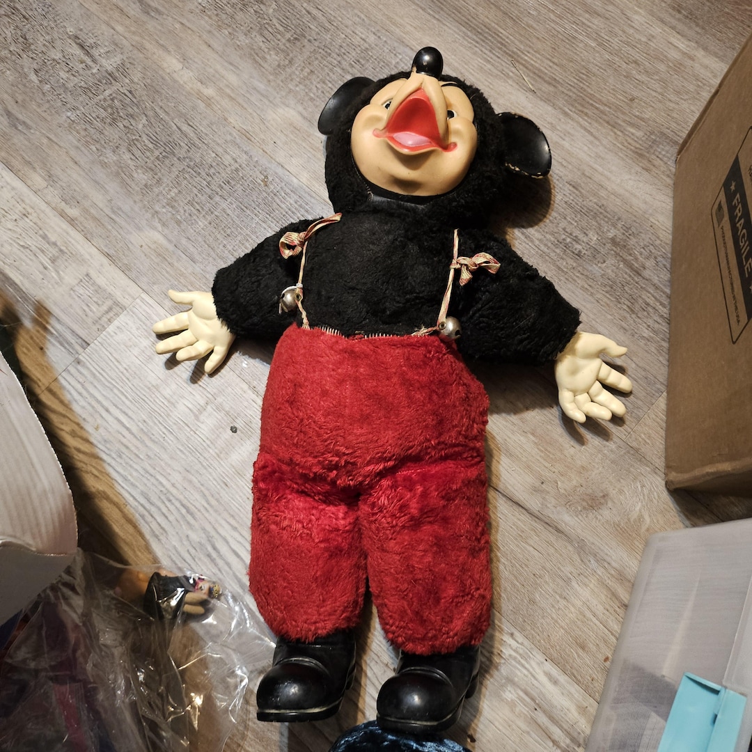 【希少】50's U.S.A vintage Mickey ミッキーマウス 特大 難あり】80s HASBRO ミッキーマウス 70cm ジャンボ ヴィンテージ