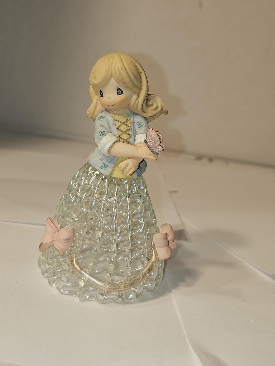 Vintage 2001 Precious Moments Spun Glass Season Spring Bell #74 - Etsy