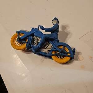 antikes 1950er Jahre Auburn blaues Polizei Motorrad #1247