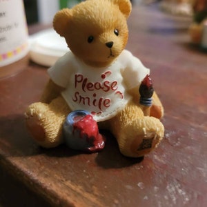 1999 cherished teddies in a can dr teddies e bear please smile bear#1986