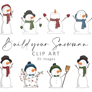 Build your snowman clipart, Snowman clipart, Snowman svg, Snowman png, Snowmen, Xmas svg, 2021 Christmas ornaments