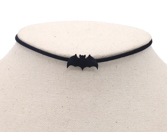 Halloween Bat Collars Choker, Black Choker Unique, Goth Choker Necklace, Handmade Jewelry Gift for Her