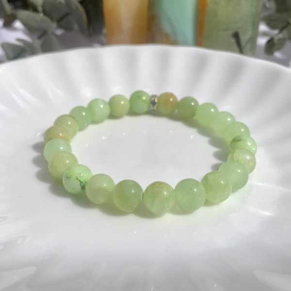 Green Calcite Bracelet | Healing Relaxation Balance Grounding Emotion Natural Gemstone Crystals Positive Energy | Jewelry, Gift