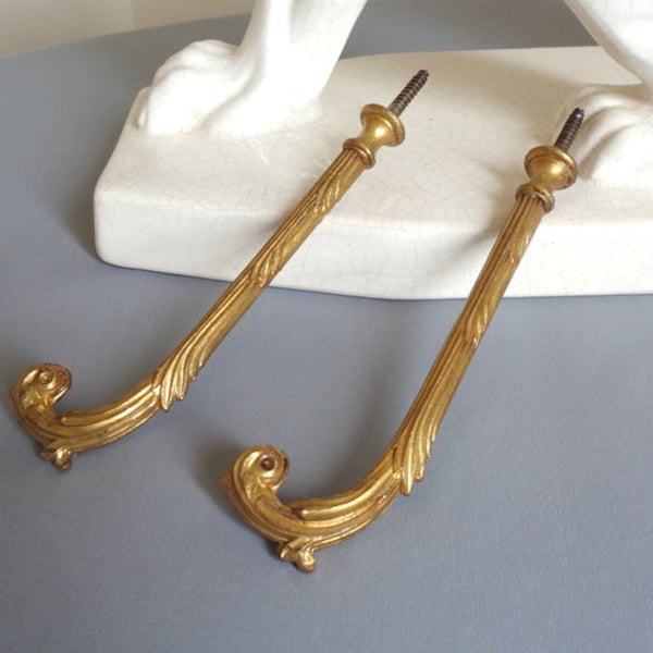 French Brass Curtain Hooks Etsy