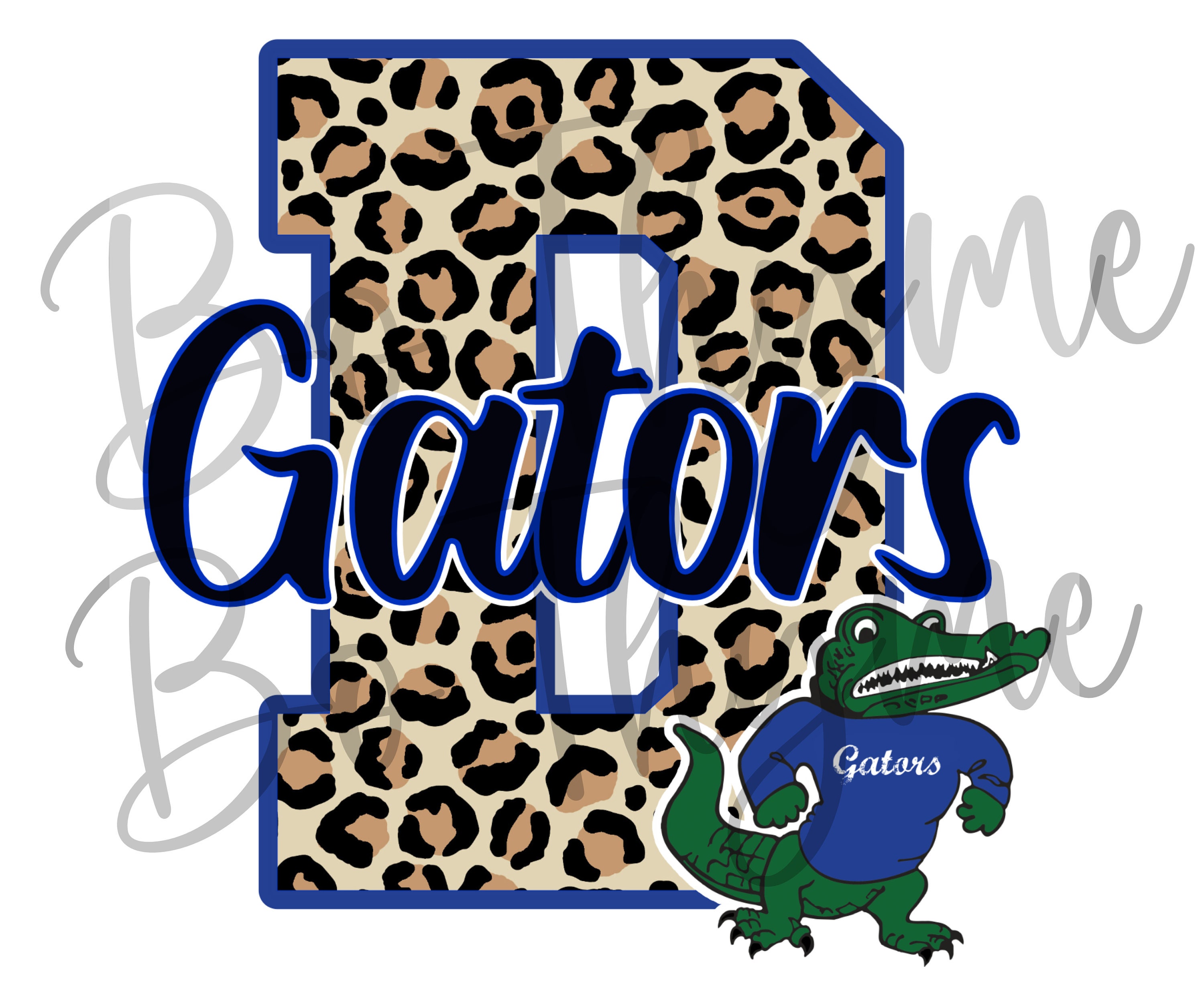Leopard D Gators PNG Sublimation Design - Gators Team Spirit Digital Design