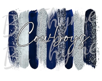 Cowboys BrushStrokes PNG - Cowboys Sublimation PNG
