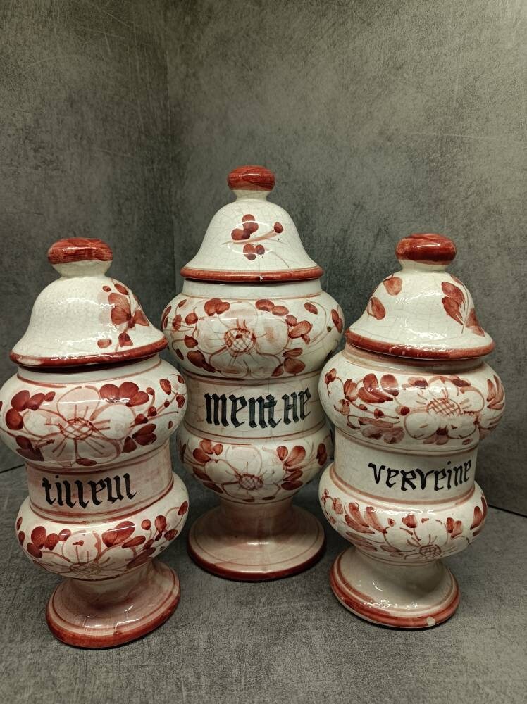 Lot Pots Apothicaires Anciens